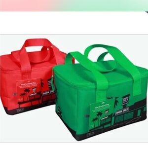 Trader Joe Red and Green Insulated Cooler Bags